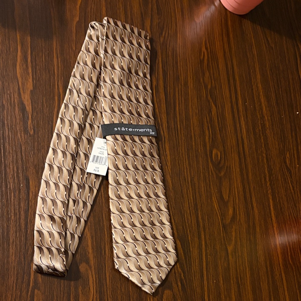 Statements Men's Brown Patterned Tie